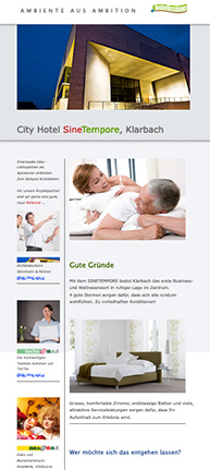 hotel landingpage