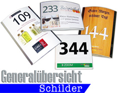 produktübersicht schilder